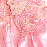 Shibori Obiage Scarf for Obi, Pink Very Textured Silk, 47" Long #257