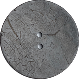 Lighter Gray Extra Large Scooped Coconut Button, "Rustica"  2-1/4"