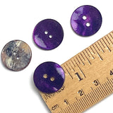 Dark Purple 11/16" Pearl Shell 2-hole Button, Per Button  #974-D