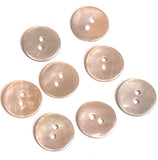 1/2" Pale Pink Pearl Shell 2-hole 13mm Buttons, Per Button   #241193-D