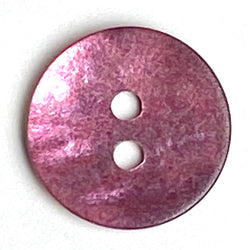 Re-Stocked, 1/2" Pink Lilac Semi-Rustic Pearl Shell 2-hole, Per Button #184-D