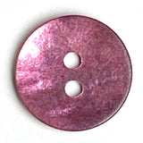 Re-Stocked, 1/2" Rustic Pink Lilac Pearl Shell 2-hole, Per Button #184-D