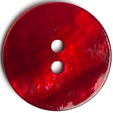 Re-Stocked, 7/8" Deep Red Pearl Shell 2-hole Button 23mm,  Per Button #389-D