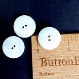 White Vintage Pearl Diamonds 3/4" 2-Hole Shell Buttons from Nurse Uniforms, 19mm, Pack of 20, # MV-35-20