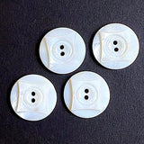 White Vintage Pearl Diamonds 3/4" 2-Hole Shell Buttons from Nurse Uniforms, 19mm, Pack of 20, # MV-35-20