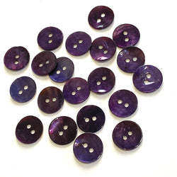 Dark Purple 1/2" / 12.5mm Shell, Semi Rustic, Pack of FIFTY+ Buttons for $4.50 #LP-45