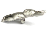 Pewter Bunny Button, 1" Rabbit, Shank Back, USA-Made Lead Free Pewter, Per Button #HBU-5