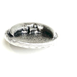 Pewter Moon Button, 7/8" Crescent Moon, Shank Back, USA-Made Lead Free Pewter, Per Button #HBU-10