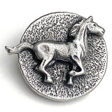 Pewter Horse Button, 7/8" Shank Back, USA-Made Lead Free Pewter, Per Button #HBU-13