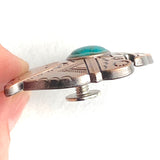 Re-Stocked  1-1/2" Silver/Turquoise Thunderbird Screw-Back Concho 1.5"  #SWH-122