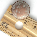 Copper & Cream Mottled Round Metal Button, 17mm, Shank Back, Less Shine, 11/16". #SWC-90