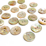 Abalone Tiny Mixed Naturals, 3/8" Round 2-hole, 10mm, Pack of 20 Buttons for $4.50  #LP-49