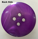 LAST ONES, Purple Designer 7/8" Coat Button, 4-holes, "Ocean"