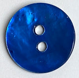 Royal Blue Shiny Agoya 2-Hole Button 5/8"  Per Button 15mm  #1233