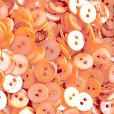Wild Peaches/Feral Tigers Tiny Rustic 2-Hole Shell Buttons 3/8" / 10mm,  Pack of 160,  #LP-51