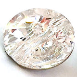 LAST ONES, Small, Clear "Diamond" Round Swarovski Crystal Button 3/8" / 10mm #3015