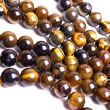 Tiger-Eye Beads, Brown Mix, 8mm / 5/16", Strand of 45-48 Beads,  #LP-52