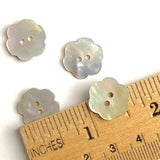 Flower-Shaped Mother of Pearl Shell 5/8", Pack of TEN Buttons. 15mm   #LP-21