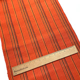 Orange/Yellow/Raisin Yarn-Dyed Stripe Vintage Kimono Silk Tsumugi from Japan By the Yard #108