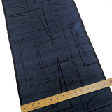 STIFF AND PAPERY Midnight Blue/Black Ikat, Crisp, from Japan By the Yard #750