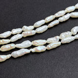 Vintage Freshwater Rice Pearl Beads, 16" Strand #GH-07