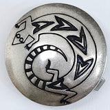 Vintage Sterling Silver Southwest Button Cover, 3/4", Lizard # MV 26