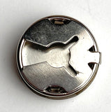 Vintage Sterling Silver Southwest Button Cover, 3/4", Running Water # MV 27