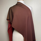 Maroon/Chocolate Ombre, Liquid Drape Vintage Kimono Silk Crepe from Japan Hand Dyed Bokashi  4.5 Yard Piece  #182