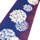 Joyous Chrysanthemum Celebration on Blue-Violet, OUTLET ITEM Vintage Kimono Print from Japan By the Yard # 123