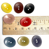 Burgundy-Brown Oval 11/16" 2-Hole Button, Corozo / Tagua / Vegetable Ivory #SK-555