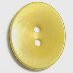 Yellow Oval 11/16" 2-Hole Button, Corozo / Tagua / Vegetable Ivory #SK-563