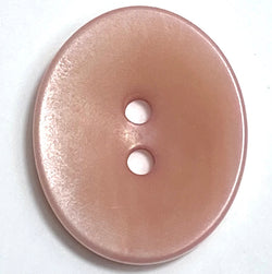PInk Oval 11/16" 2-Hole Button, Corozo / Tagua / Vegetable Ivory #SK-558