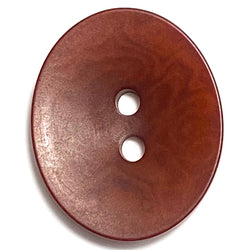 Burgundy-Brown Oval 11/16" 2-Hole Button, Corozo / Tagua / Vegetable Ivory #SK-555