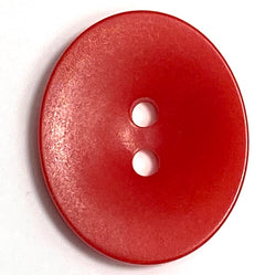Red Oval 11/16" 2-Hole Button, Corozo / Tagua / Vegetable Ivory #SK-560