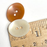 Pumpkin Oval 11/16" 2-Hole Button, Corozo / Tagua / Vegetable Ivory #SK-557