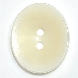 White Oval 11/16" 2-Hole Button, Corozo / Tagua / Vegetable Ivory #SK-562