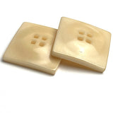 Ivory Square Corozo/Tagua "Five Squares Flat Pillow" 4-Hole Button   3/4" / 18mm  #SK-528