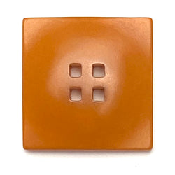 Dark Orange Square 11/16" Corozo Button, Five Squares Tagua Nut "Vegetable Ivory", 17mm   #SK-524