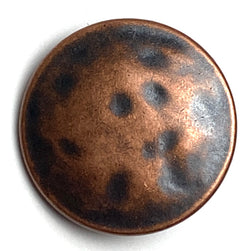 1" Copper/Black Mottled Antique Shank Back Metal Button #SWC-139