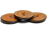 Re-Stocked, Pumpkin Pie Shiny Coconut 1-1/8" 2-Hole Button 28mm  #SWC-114