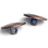 3/4" Copper/Black Mottled Antique Shank Back Metal Button #SWC-140
