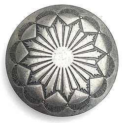 Taos Sunrays 1.5" Silver Shank-Back Southwest Concho Style Button #SW-267