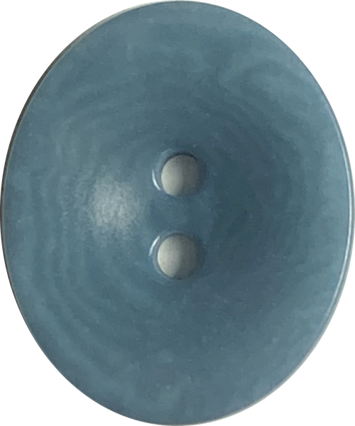 Re-Stocked, Blue Oval 11/16" 2-Hole Button, Corozo / Tagua / Vegetable Ivory #SK-554
