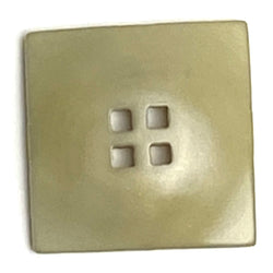 Olive Green Square 11/16" Corozo Button, Five Squares Tagua Nut "Vegetable Ivory", 18mm   #SK-523/Olive