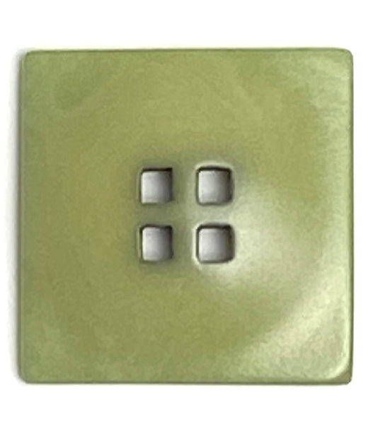 Sage Green Square 11/16" Corozo Button, Five Squares Tagua Nut "Vegetable Ivory", 18mm   #SK-523/Sage