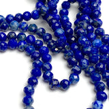 Lapis Lazuli Faceted Tiny Beads, 4mm Round,Strand of 90,  # L-468