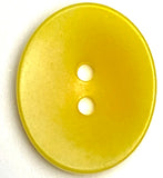 Yellow Oval 11/16" 2-Hole Button, Corozo / Tagua / Vegetable Ivory #SK-563