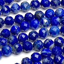 Lapis Lazuli Faceted Tiny Beads, 4mm Round,Strand of 90,  # L-468