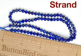 Lapis Beads, Round Faceted, 4-4.5mm, 15" Strand # L457