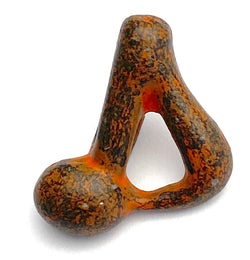 Running Low, Musical Note Button, Antique Rusty Brass Metal, Shank Back, 11/16". # SWC-75